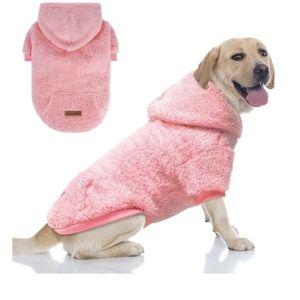 Fluffy Pink Dog Hoodie